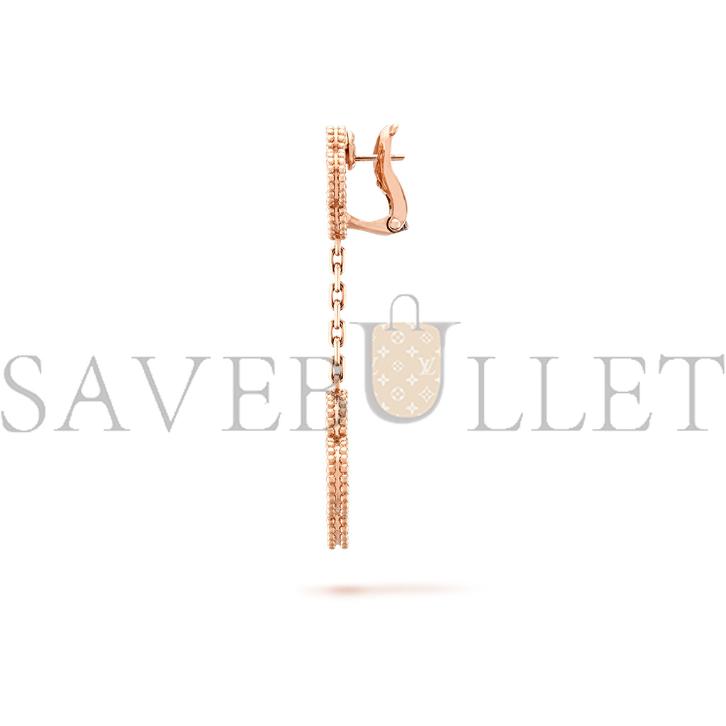 VAN CLEEF ARPELS MAGIC ALHAMBRA EARRINGS, 2 MOTIFS - ROSE GOLD, DIAMOND, MOTHER-OF-PEARL VCARP2R200 VAN CLEEF ARPELS MAGIC ALHAMBRA EARRINGS, 2 MOTIFS - ROSE GOLD, DIAMOND, MOTHER-OF-PEARL VCARP2R200